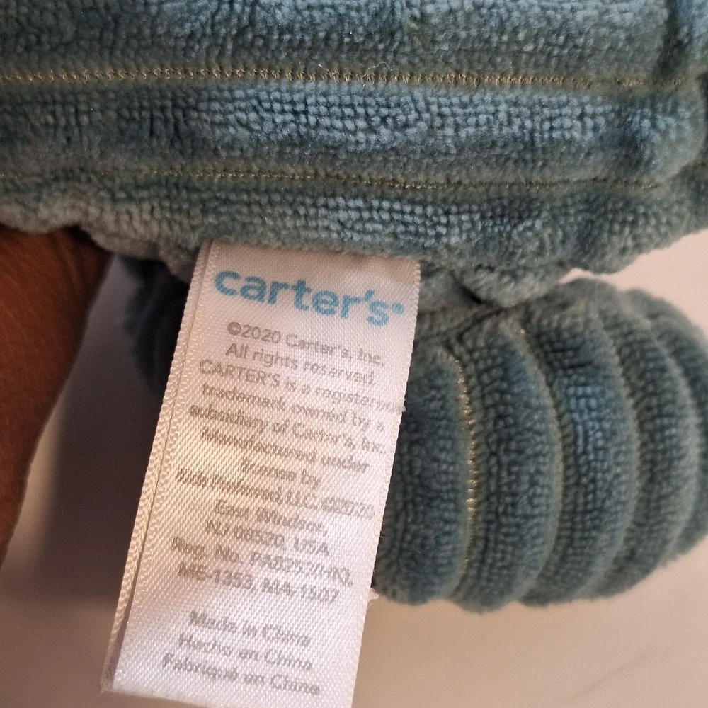 Carter' Corduroy Dinosaur Cordy Roy Textured Baby Toy Plush Doll Green Lovey 10